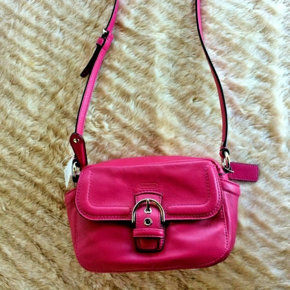 Coach Bags Nwt Coach F255 Campbell Leather Camera Bag Pink Poshmark